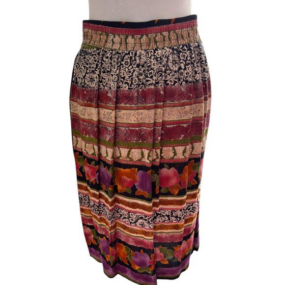 In Group ltd Vintage 80s abstract mixed floral skirt set w attached jacket sz 8 - Picture 5 of 16